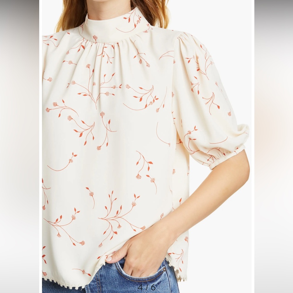 NWT Joie Alfrie Floral Print Blouse, Small - Picture 2 of 14